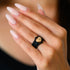Stackable 3-Piece Ring Set - Silicone & Metal Heart